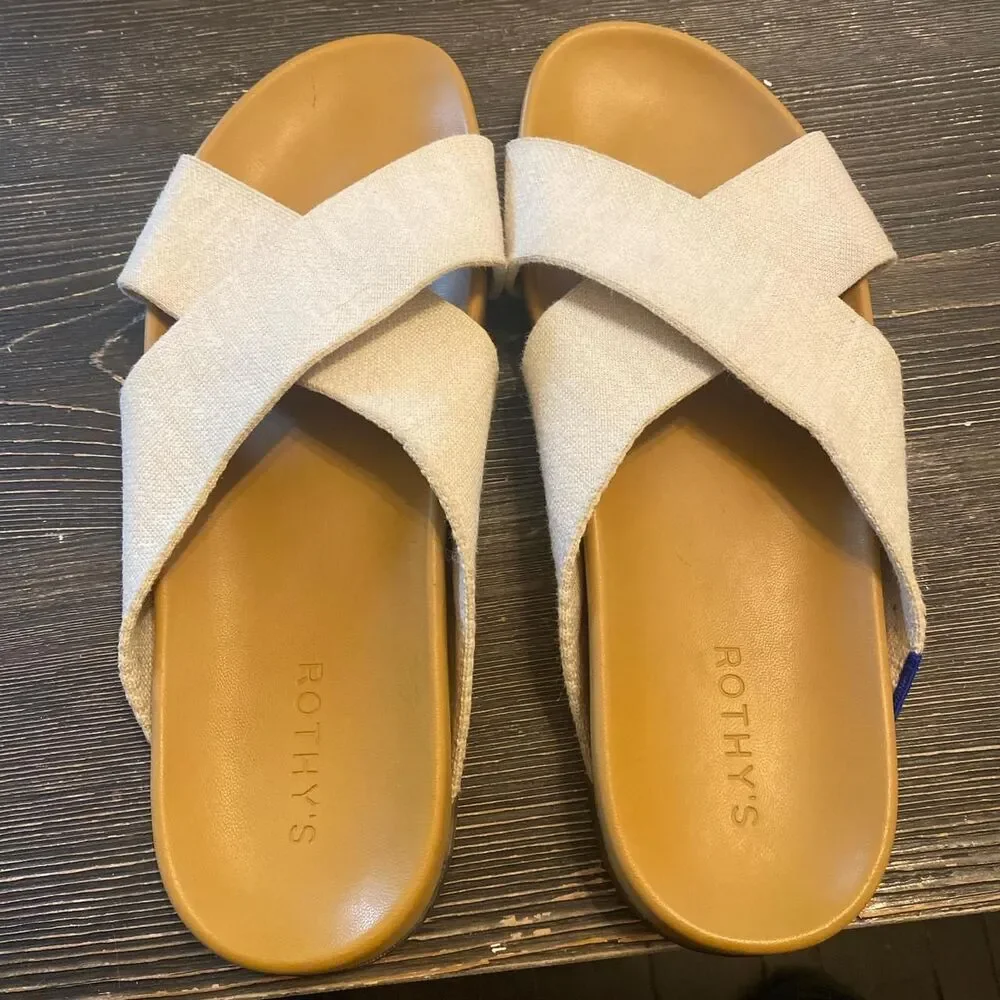 Rothy-s Women's Cream and Tan Sandals